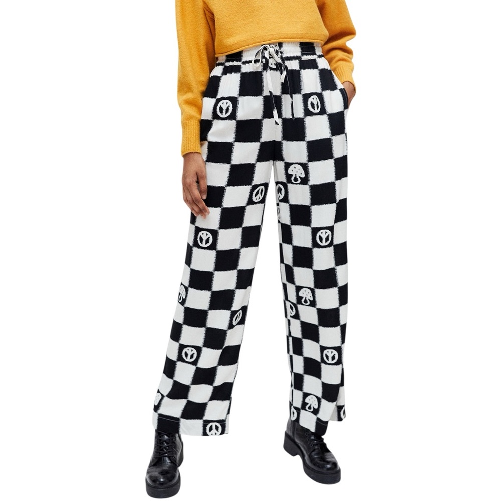 Urban Outfitters Womens Small Carmen Printed Pull On Wide Leg Pants Boho Hippy